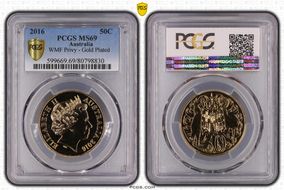2016 50C WMF Privy - Gold Plated MS69