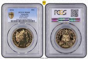 2016 50C Gold Plated First Strike MS68