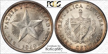1949 10C MS63