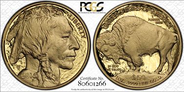 2016-W $50 Am. Buffalo 10th Anniv. First Strike .9999 Fine Gold PR70DCAM