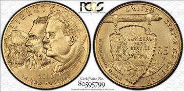 2016-W $5 100th Anniv. Nat'l Parks MS70