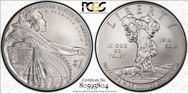 2016-P $1 100th Anniv. Nat'l Parks MS70