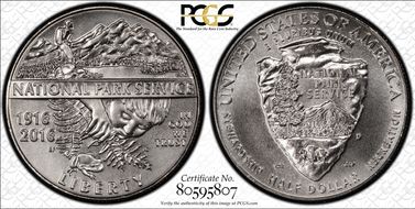 2016-D 50C 100th Anniv. Nat'l Parks MS69