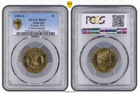 2003-S $1 Korean War Counterstamp MS67