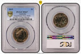 2015 $1 Ampelmann Privy Mark MS67