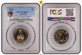 2016 $1 50 Yrs Decimal Currency MS67