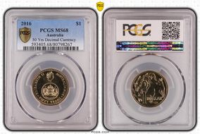 2016 $1 50 Yrs Decimal Currency MS68