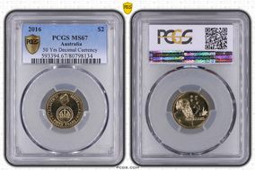 2016 $2 50 Yrs Decimal Currency MS67