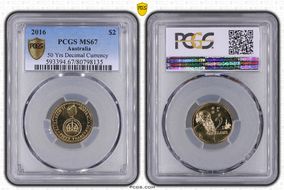 2016 $2 50 Yrs Decimal Currency MS67