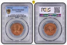 1961 Y. (p) 1/2D MS65RD