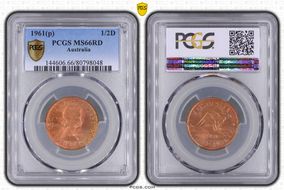 1961 Y. (p) 1/2D MS66RD