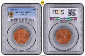 1961 Y. (p) 1/2D MS65RB