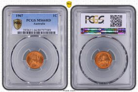 1967 1C MS66RD