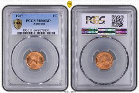 1967 1C MS66RD