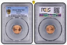 1974 1C KM-62 MS67RD
