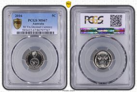 2016 5C 50 Yrs Decimal Currency MS67