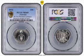2016 10C 50 Yrs Decimal Currency MS69