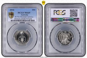 2016 10C 50 Yrs Decimal Currency MS69