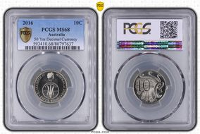 2016 10C 50 Yrs Decimal Currency MS68