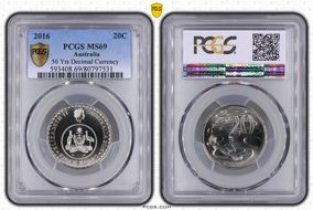 2016 20C 50 Yrs Decimal Currency MS69