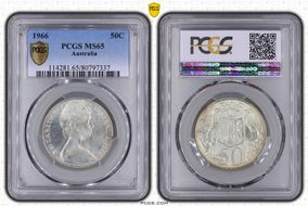 1966 50C KM-67  Ag MS65