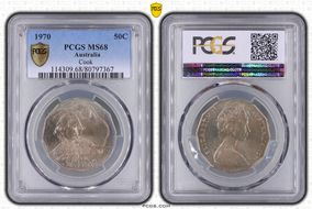 1970 50C Captain Cook MS68