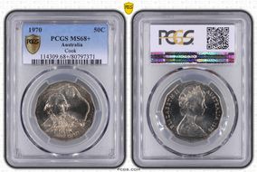 1970 50C Captain Cook MS68+
