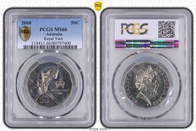 2000 50C Royal Visit MS66