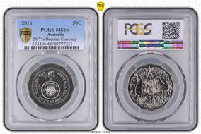 2016 50C 50 Yrs Decimal Currency MS66