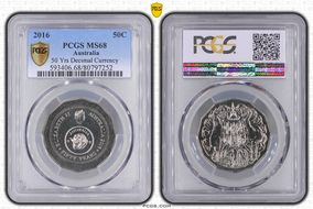 2016 50C 50 Yrs Decimal Currency MS68