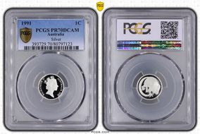 1991 1C Silver PR70DCAM