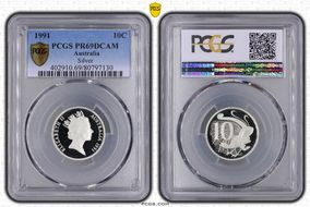 1991 10C Silver PR69DCAM