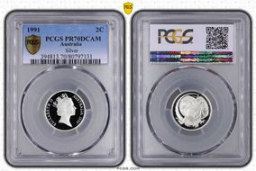 1991 2C Silver PR70DCAM