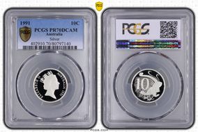 1991 10C Silver PR70DCAM