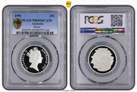 1991 20C Silver PR69DCAM
