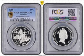 1988 50C Bicentennial Ag PR70DCAM
