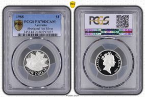 1988 $1 Aboriginal Art Ag PR70DCAM