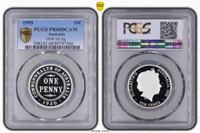 1999 10C 1930 1d Ag PR68DCAM