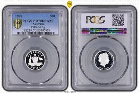 1999 50C 1918 6d Ag PR70DCAM