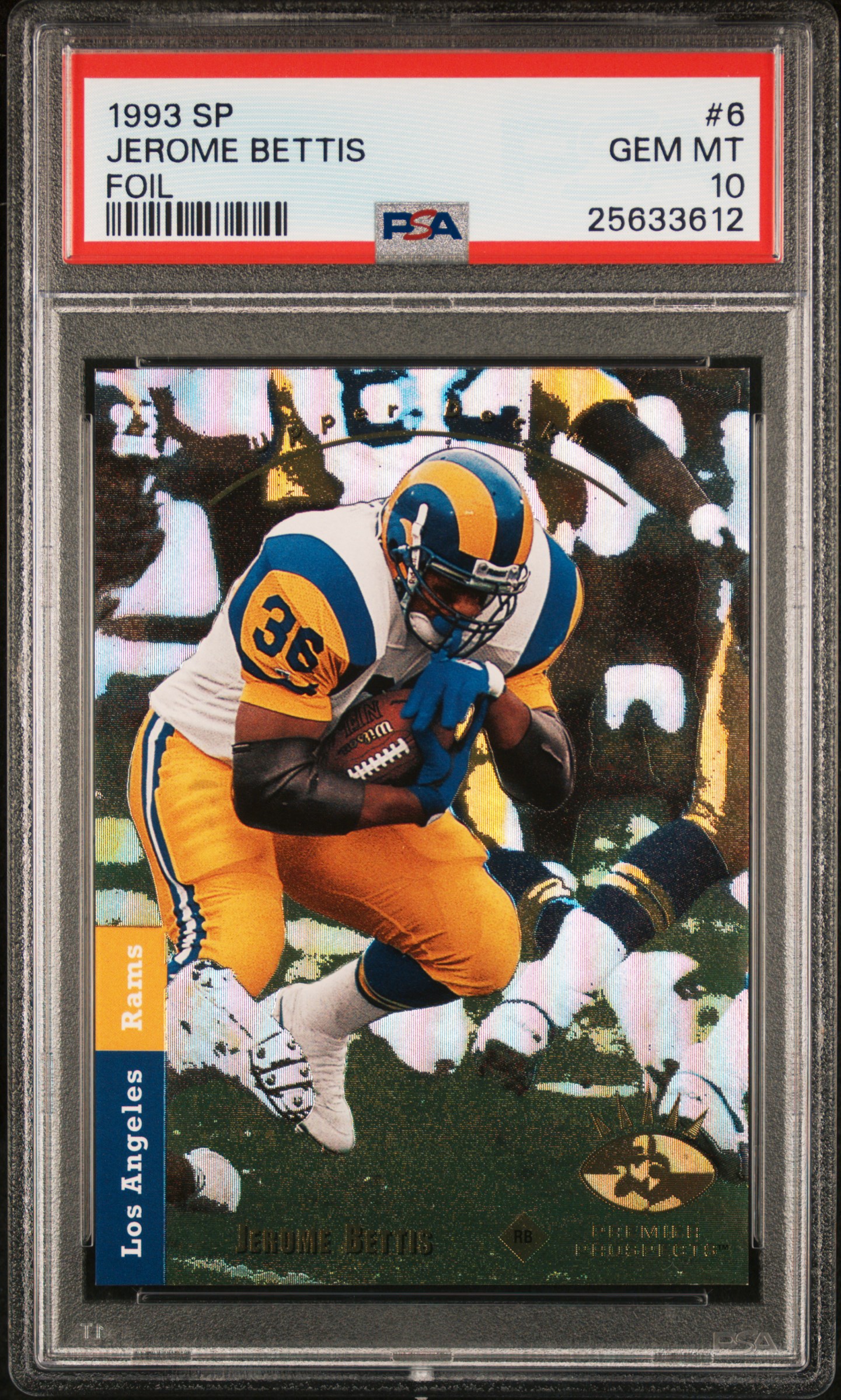 1993 Topps # 166 JEROME BETTIS Rookie Football Card Los Angeles Rams  Steelers