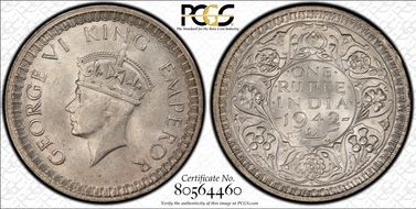 1942(B) Rupee SW-9.20 MS64