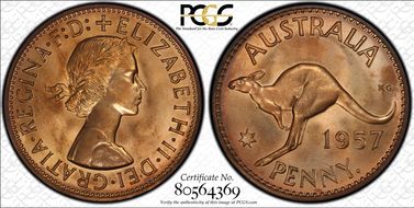 1957 Y. (p) 1D Matte PR65RD