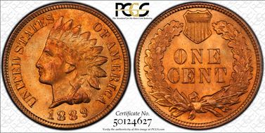 1889 1C MS65RD