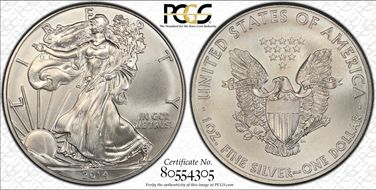 2014 $1 Silver Eagle MS68