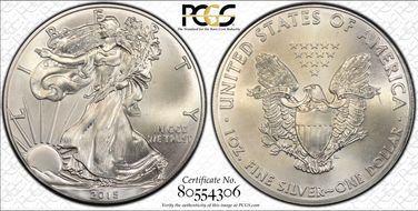 2015 $1 Silver Eagle MS66