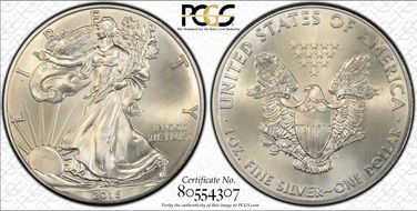 2015 $1 Silver Eagle MS66