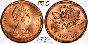 1974 1C MS65RD