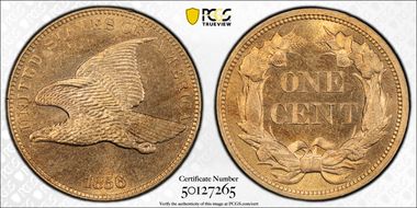 1856 1C Flying Eagle PR65