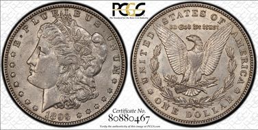 1899-O $1 VAM 6, Micro O AU53