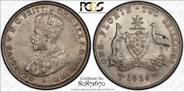1926(m & sy) Florin AU55